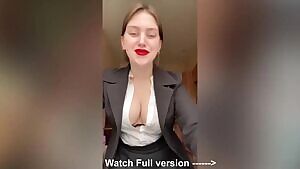 Very Sexy Russian Secretary Flashing Big Boobs Downblouse