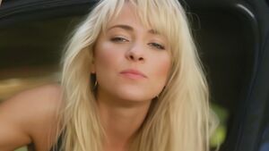 Fair-Haired Blonde Car Naked Outdoor