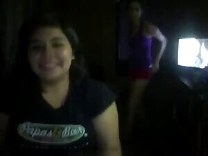 Embarrassing her friend while recording