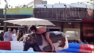 Mechanical bull flash