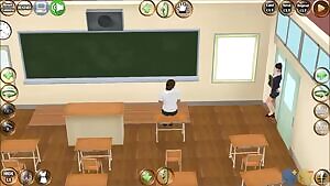 Leifang and Hayate in the Classroom