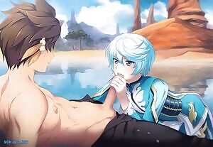 Mikleo sucking Sorey off