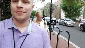 You never know what you’ll see when walking downtown.