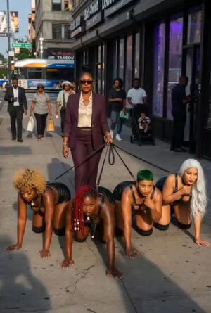 Ebony Exhibitionist Ai Generated Domination Fantasy