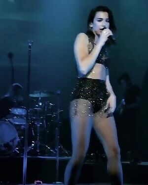 Dua Lipa showing off her sexy body