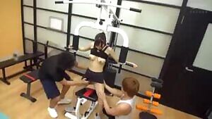 Asian Chick Fucks In Gym