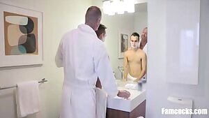 StepDad Teaches Son How To Shave While Shoving His Cock In Him