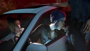 Chloe Price getting herself and Max Caulfield out of a ticket.  {X-post from /r/Rule34LifeisStrange}