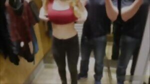 Some fun with friend in the changing room