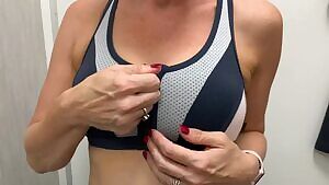 Teasing and having un in the dressing room...