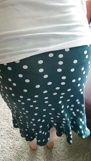 What my slutty wife wears to work. She loves to tease. What do you think? She loves to read and respond to dirty comments. Bonus gif in comments