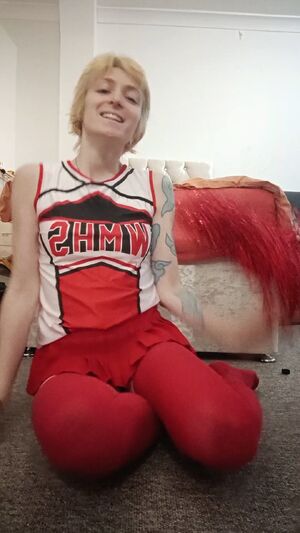UK Girls Blonde British Cheerleader Knee High Socks