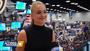 Sophie Turner being silly backstage