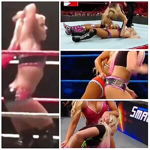Alexa Bliss mocking Nikki Bella's twirling & getting wedgied hard