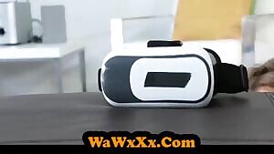NSFW_GIF - Stealing her Bro's VR glasses to go masturbate lands her in trouble when he finds out