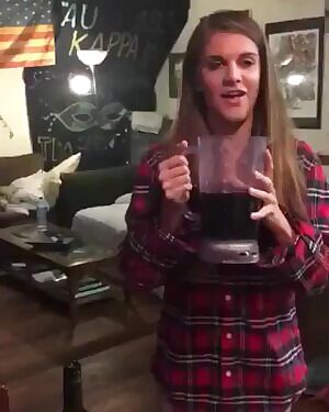 Chugging an entire bottle of wine