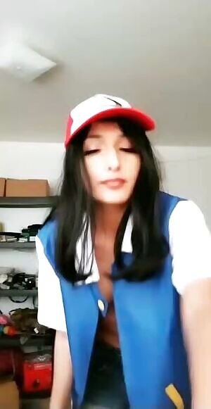 Ash after he beats the Alola League and tries to become an ahegao master