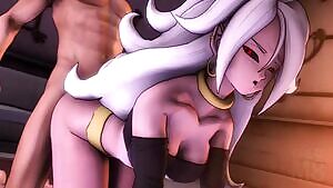 Majin Android 21 getting fucked from behind