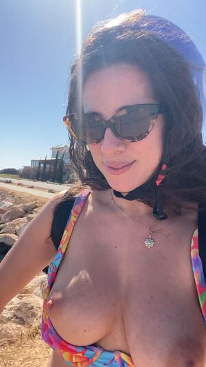 Just riding my bike with my boobies out [GIF]
