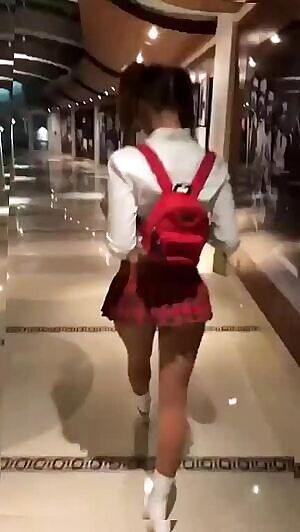 Cute School Girl Butt