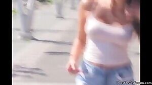 Short Shorts Walking Along The River