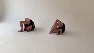 Dyed or Blonde contortionist?