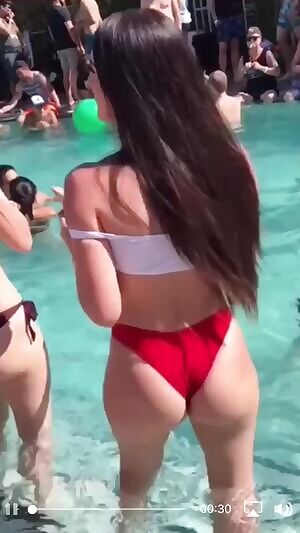 Drunk college slut at pool party