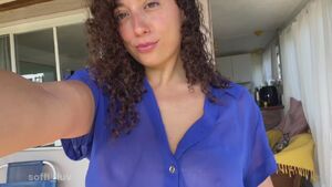 GirlsNextDoor Braless Brunette Curly Hair Cute